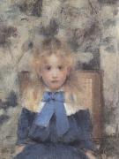 Fernand Khnopff Portrait of Miss Van Der Hecht France oil painting artist
